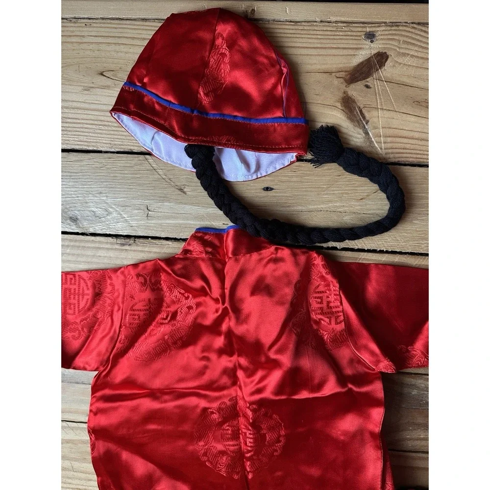 Lillian Vernon‎ Chinese Red And Blue Traditional Children Festive Outfit Costume